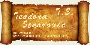 Teodora Staorović vizit kartica